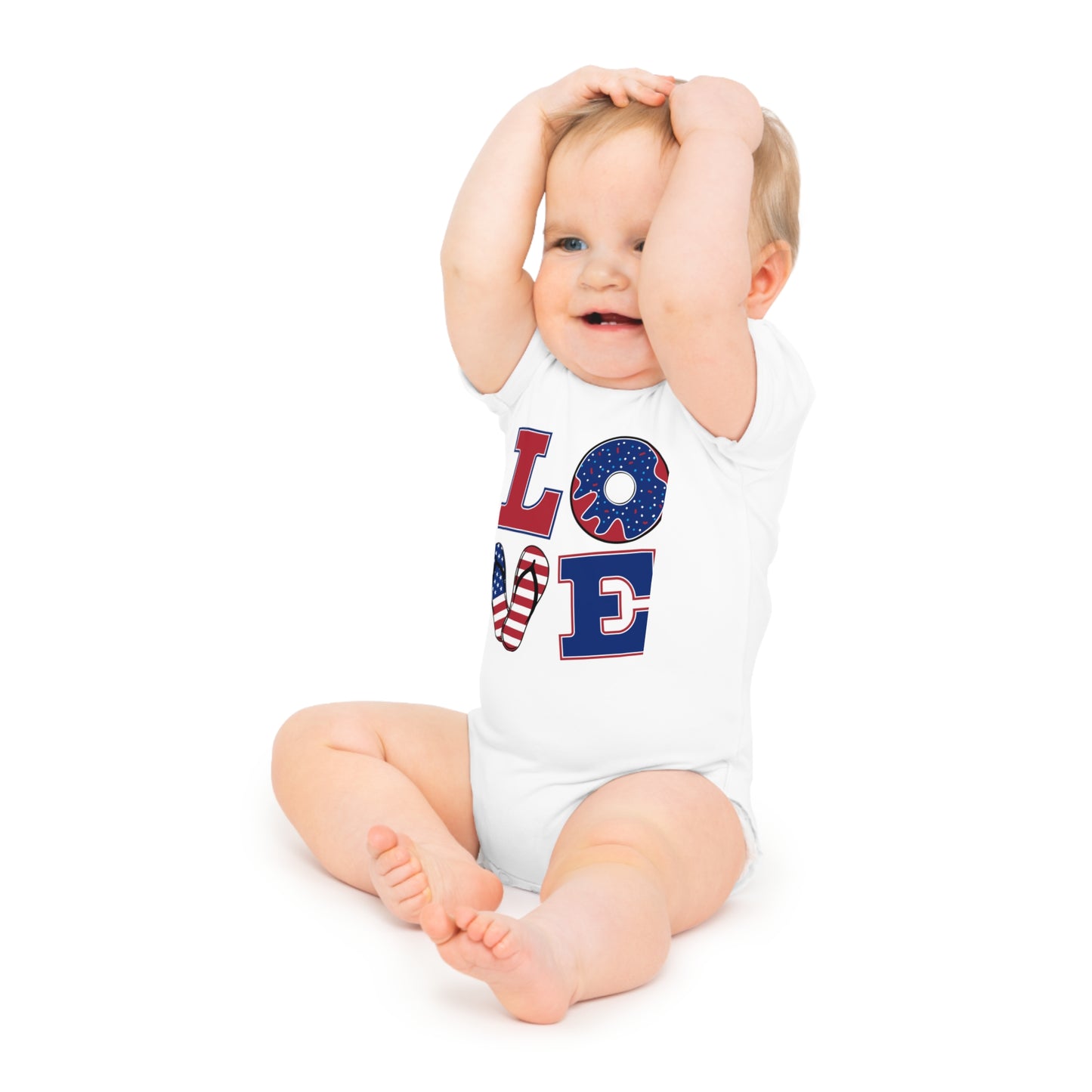 Copy of Patriotic Love Bodysuit - Baby Tee, 4th of July Outfit, Toddler Gift, Cute Baby Apparel, Celebration Clothing