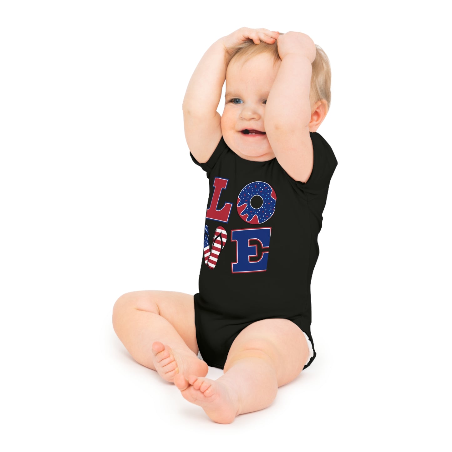 Copy of Patriotic Love Bodysuit - Baby Tee, 4th of July Outfit, Toddler Gift, Cute Baby Apparel, Celebration Clothing