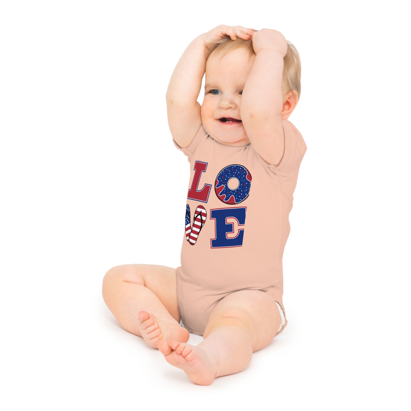 Copy of Patriotic Love Bodysuit - Baby Tee, 4th of July Outfit, Toddler Gift, Cute Baby Apparel, Celebration Clothing