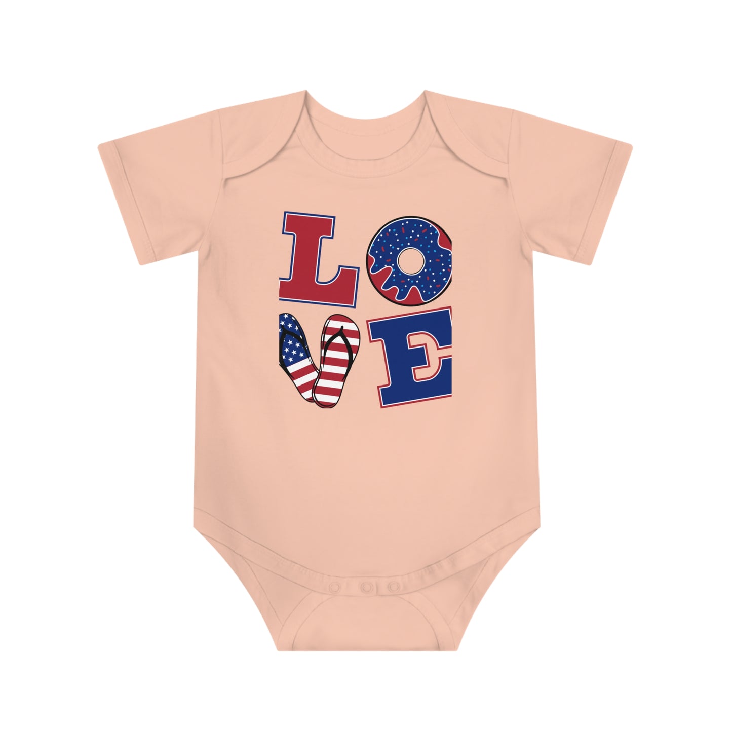 Copy of Patriotic Love Bodysuit - Baby Tee, 4th of July Outfit, Toddler Gift, Cute Baby Apparel, Celebration Clothing